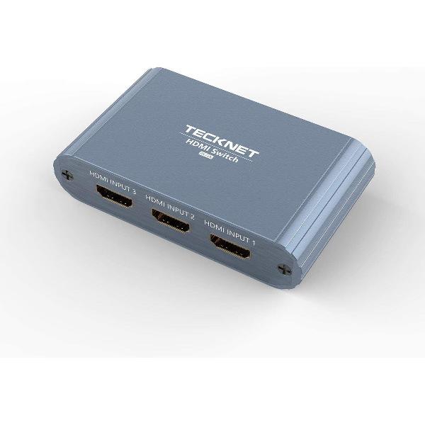 Tecknet tweerichtings HDMI Splitter switch 1-in-3-Out / 3-in-1-Out | Ondersteunt 4K 3D 1080P HD | Plug & Play