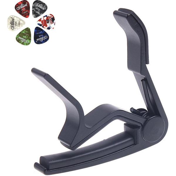 Luxe gitaar capo- plectrums set 6 st