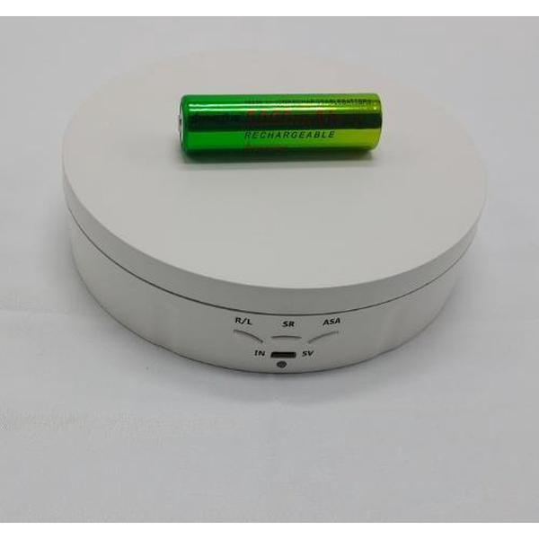 Fotostudio Draaiplateau Wit - Elektrische draaischuif fotografie - 360° video draaiplateau - Elektrische draaiplateau fotografie of video-opname - Meerdere snelheden en standen