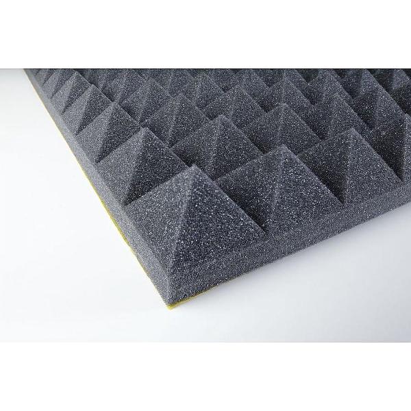 Geluidsisolatieplaten piramideschuim (antraciet) 100x100x5CM, 4 stuks, 4m².