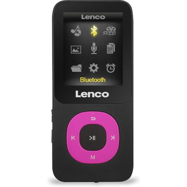 Lenco Xemio-769PK - MP3-speler met Bluetooth en SD kaart - Roze