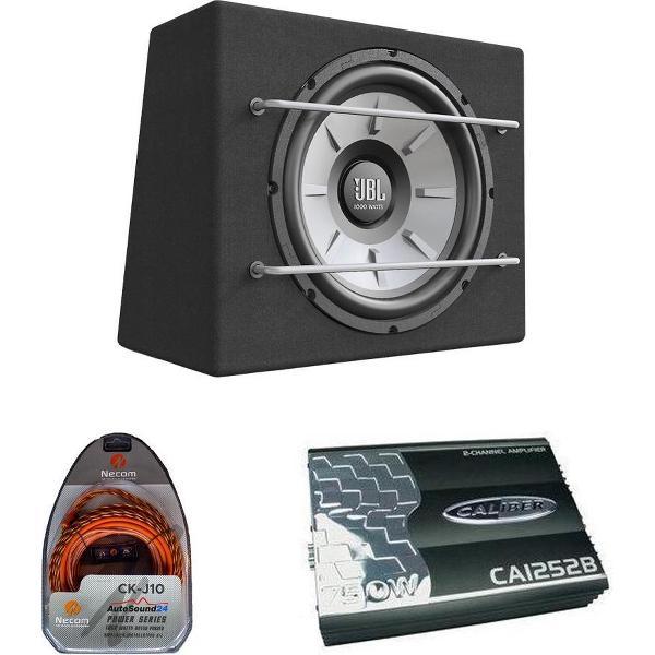 JBL STAGE 1200B + Caliber CA1252B + Necom CK-J10 Subwoofer Pakket Deal 500W MAX 250W RMS