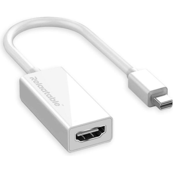 Relaatable® Displayport kabel - Wit – Thunderbolt naar HDMI – Mini displayport naar HDMI – Full HD en 4K – Geschikt voor o.a. Macbook, Surface, Lenovo, Dell XPS