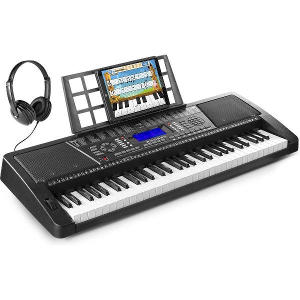 Midi keyboard piano - MAX KB12Pro midi keyboard met 61 aanslaggevoelige toetsen, koptelefoon, midi uitgang, pitch bend en groot display