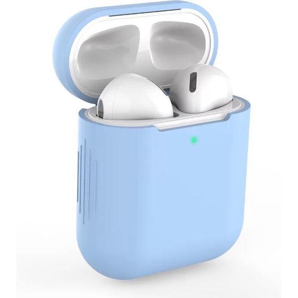 Bescherm Hoesje Silicone Case voor Apple Airpods - Blauw