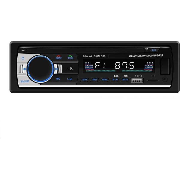 TechU™ Autoradio T59 – 1 Din + Afstandsbediening – Bluetooth – USB – AUX – SD – FM radio – RCA – Handsfree bellen