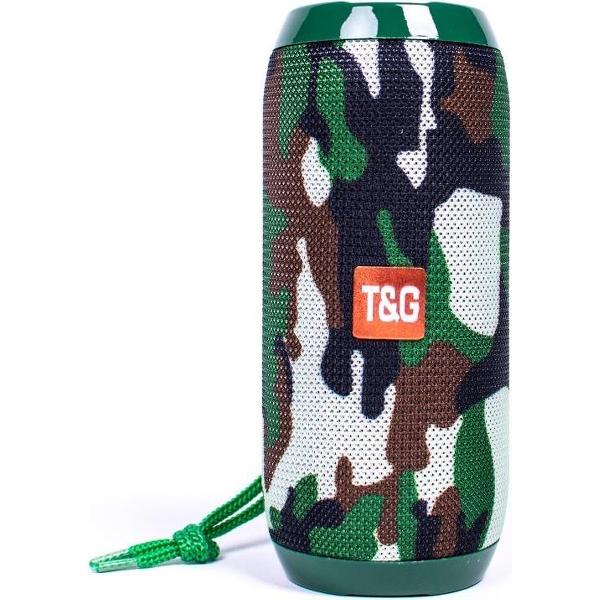 T&G Bluetooth Speaker Mini - FM Radio - Draagbare Party Box - Luidspreker - Camouflage groen