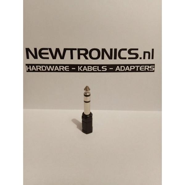 NEWTRONICS Stereo adapter verloop van 3.5mm vrouwelijk -> 6.35mm mannelijk - stereo