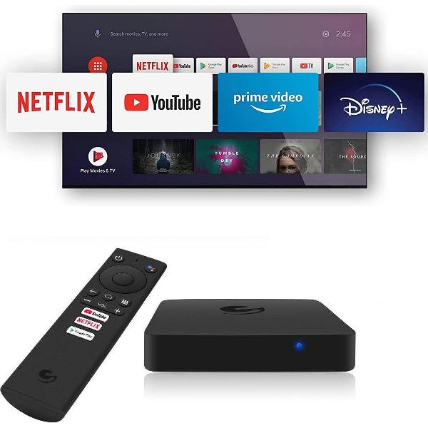 Dolphine Blue® Pro X Android TV Box - UHD Mediaplayer - 4K streaming box - Netflix, YouTube, Prime Video, en Disney plus