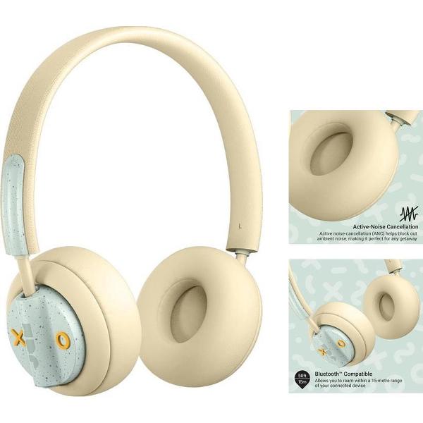JAM Out There koptelefoon bluetooth - Noise Cancelling - Draadloos - Crème - 17 uur luisterplezier