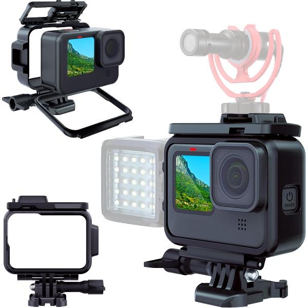 MOJOGEAR Frame voor GoPro Hero 9 met 2 Cold Shoe Mounts