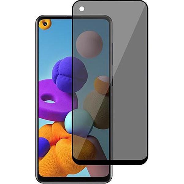 Privacy Screenprotector Oppo A53 screenprotector - Beschermglas oppo a53 screen protector glas - Anti Spy - 1 stuk