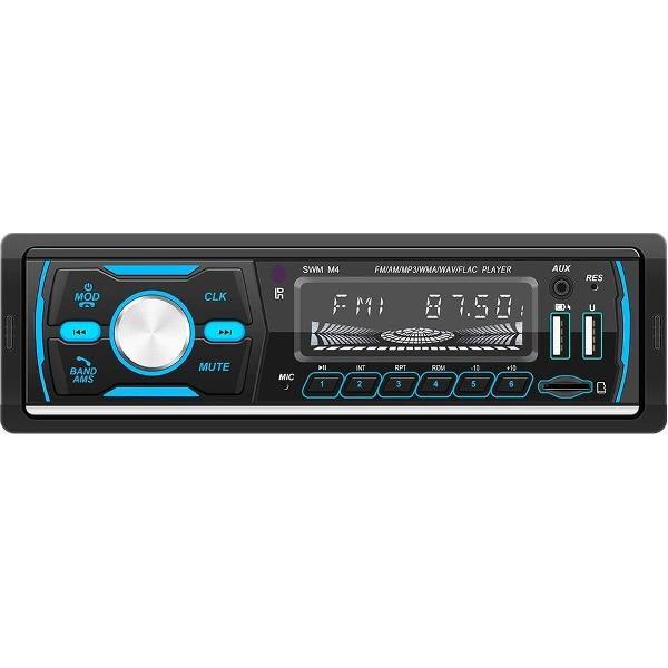 TechU™ Autoradio T93 – 1 Din met Afstandsbediening – 7 Kleuren LCD Display – Bluetooth – AUX – USB – SD – DAB DAB+ FM radio – Handsfree bellen