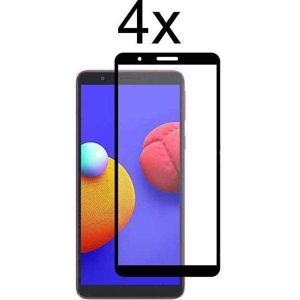 Samsung A01 Core screenprotector - Beschermglas Samsung galaxy a01 core screen protector - Full cover - 4 stuks