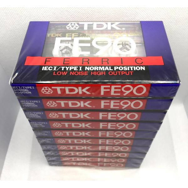 Audio Cassette Tape TDK FE 90 FERRIC normaal Position type I (10 Pack)- Uiterst geschikt voor alle opnamedoeleinden / Sealed Blanco Cassettebandje / Cassettedeck