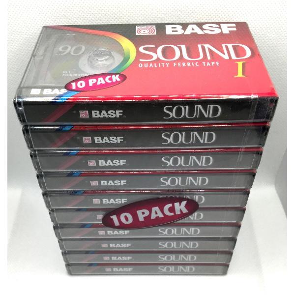 Audio Cassette Tape BASF 90 SOUND I qwality ferric tape 10 Pack - Uiterst geschikt voor alle opnamedoeleinden / Sealed Blanco Cassettebandje / Cassettedeck