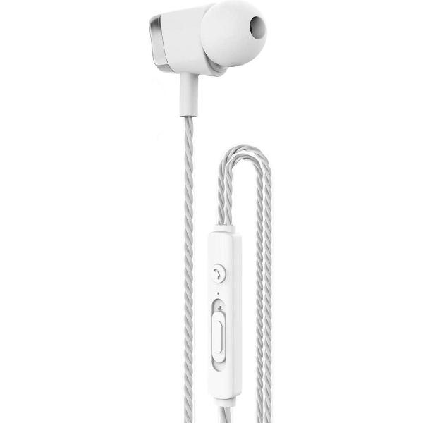 Interdio Oortjes - Oordopjes - 3,5 mm Jack - Diepe Bass - Oortelefoon Wit