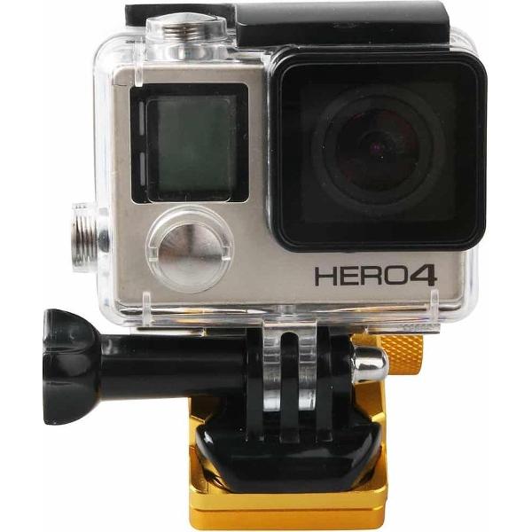 Motorcycle achteruitkijkspiegel CNC aluminiumlegering Stent Vaste beugel houder voor GoPro NIEUWE HERO / HERO6 / 5/5 sessie / 4/3 + / 3/2/1, Xiaomi Xiaoyi, SJCAM Camera (goud)