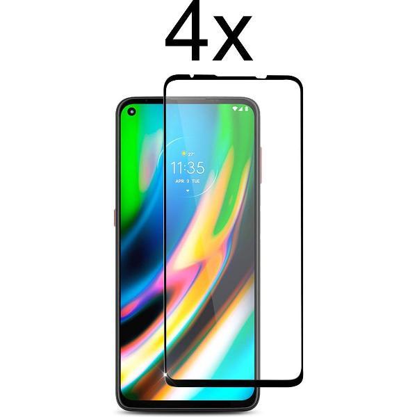 Motorola G9 Plus Screenprotector - Beschermglas Motorola g9 plus screen protector - Full cover - 4 stuks