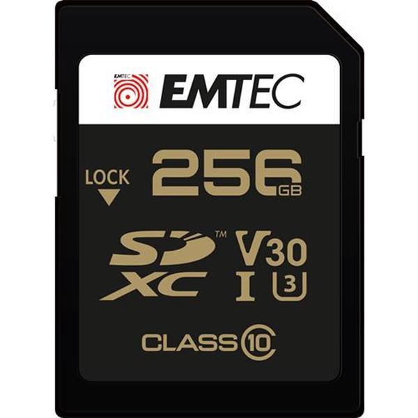 SD Kaart - 256 GB Emtec Schrijfsnelheid: 85 MB/s Leessnelheid: 95 MB/s | Klasse 10 | UHS-I