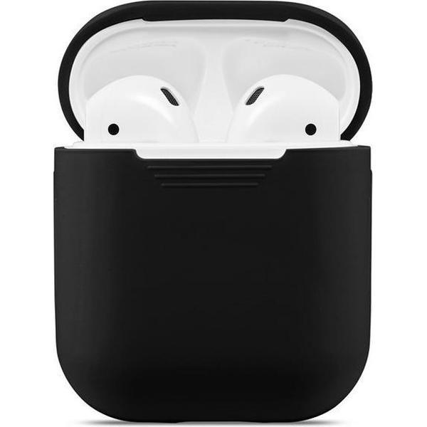 Apple AirPods - Siliconen Case Cover - Geschikt voor AirPods 1/2 - Kleur Zwart