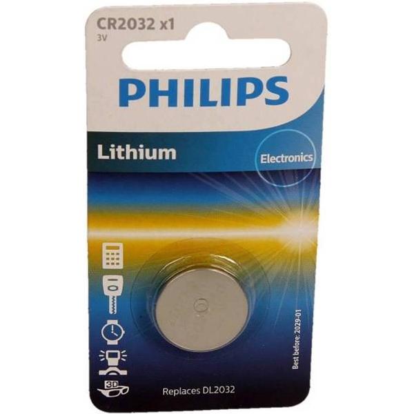 Batterij Phillips CR2032 LITHIUM