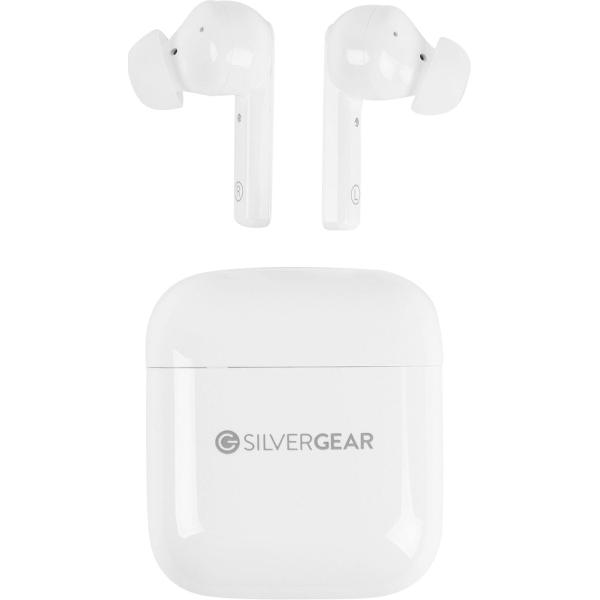 Silvergear Draadloze Oordopjes In Ear met Active Noise Cancelling - Oplaadbare Opbergcase - Wit
