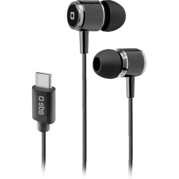 Stereo earset Type-C connector with microphone, black color