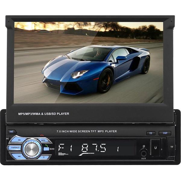 TechU™ T38 Autoradio 1 Din 7 inch HD + Afstandsbediening | Bluetooth - USB - AUX - SD | Bluetoothradio | Handsfree bellen | Autoradio met scherm | Stembediening