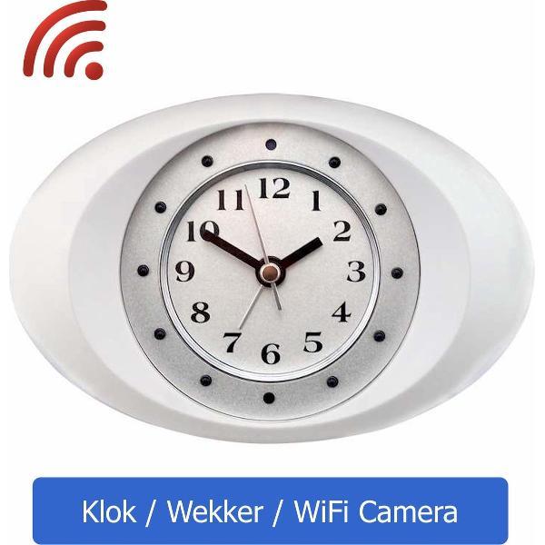 Spy Camera - Verborgen Camera voor iPhone & Android gebruikers - Bewakingscamera - WiFi Camera incl. batterij & oplader - Camera beveiliging - Wit