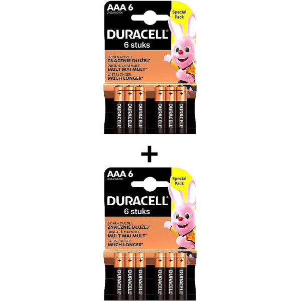Duracell AAA 12-Pack Alkaline Batterijen (12 stuks)