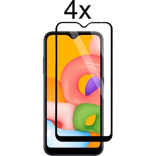 Samsung A01 Screenprotector Glas - Beschermglas Samsung Galaxy A01 Screen Protector Glas - Screenprotector samsung a01 - Full Cover - 4 stuks