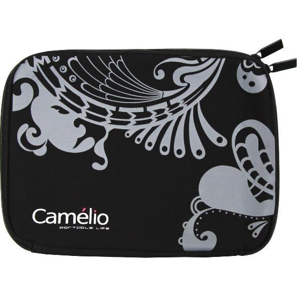 Camélio Laptop Sleeve / Tablet hoes - 10 inch 26 x17 cm Zwart & Grijs