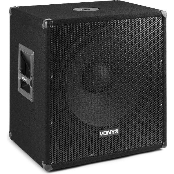 Vonyx actieve 18 Bluetooth subwoofer met twee uitgangen - 1000W - SMWBA18MP3