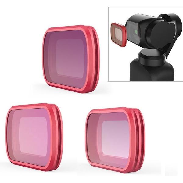 3 STKS PGYTECH P-18C-012 CPL / ND8 / ND16 Beroep Duiken Kleurlensfilter voor DJI Osmo Pocket