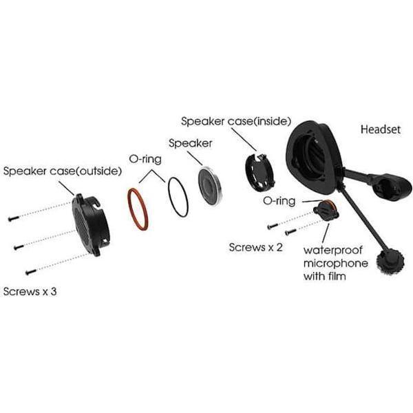 BbTalkin IPX7 speaker met boommicrofoon voor vervanging/reparatie