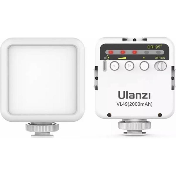 Video Lamp Ulanzi VL49 | Limited White Version | Videolight / videolamp | Witte LED Lamp | Warm en koud licht | ulanzi