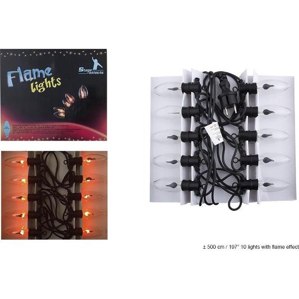 vlammenlichtjes slinger 10 lampjes 5 m lang
