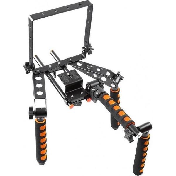 Opvouwbare DSLR Rig + Cage / Stabilizer / Schouderstatief (Type DR-2)