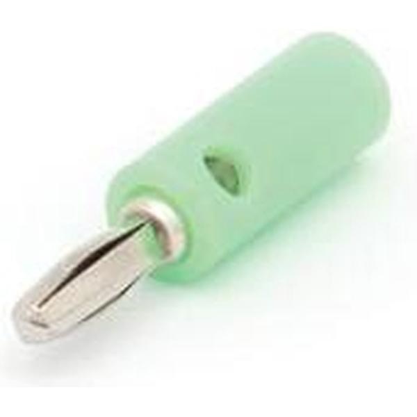 BANAANPLUG MET SCHROEFAANSLUITING EN DWARSGAT - GROEN (CM2G)