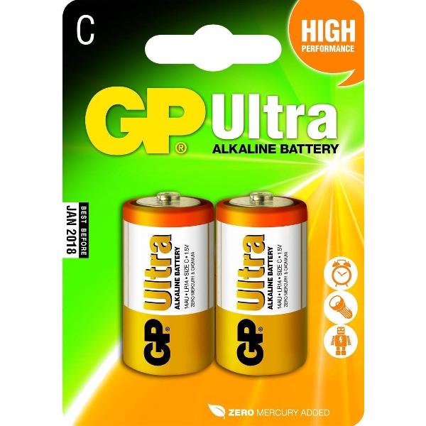 GP C Ultra Alkaline Batterijen - 2 stuks