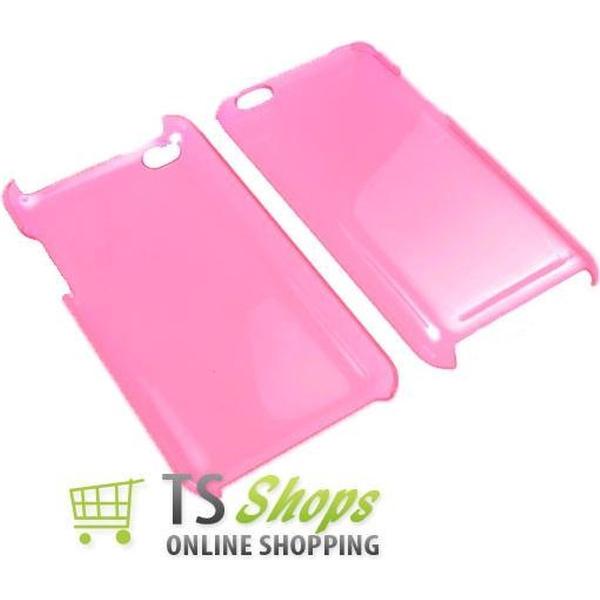 Apple iPod touch 4th Crystal hard Case Transparant Fluor Roze