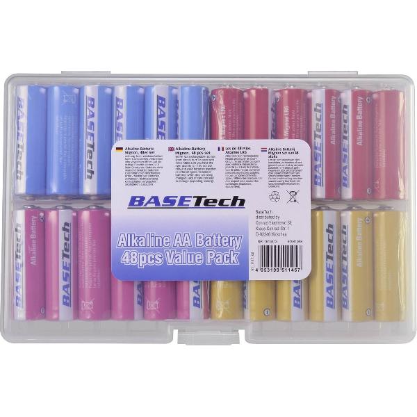 48x AA batterij penlite Basetech 1613313