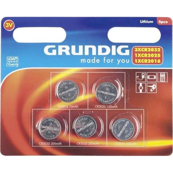 Grundig Set Knoopcelbatterijen Lithium 5 Stuks
