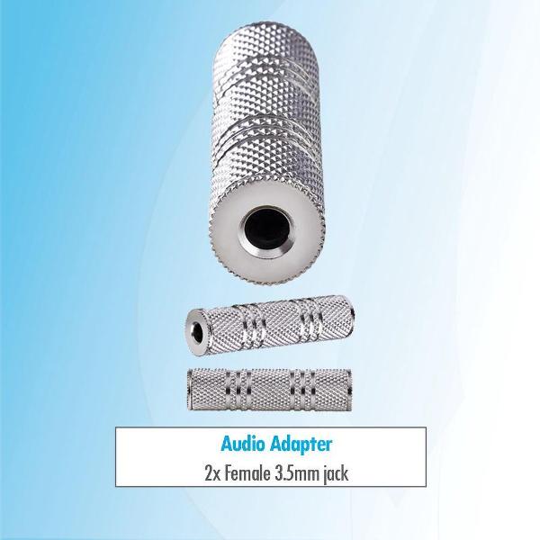 Budget 3.5 mm metalen Audio aux jack koppelstuk Female naar Female