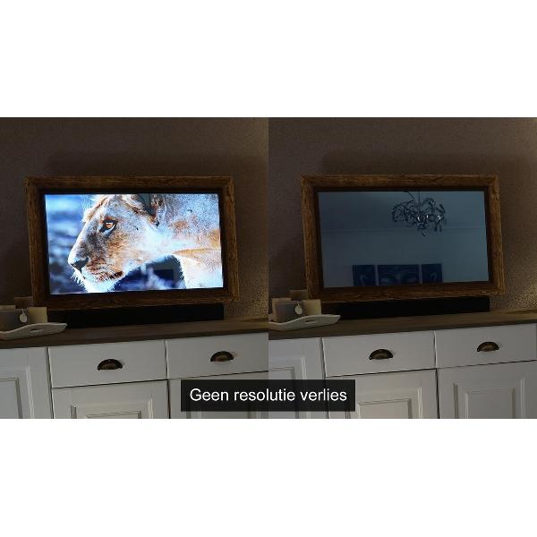 SpiegelTV LED 32 inch met steigerhout rand