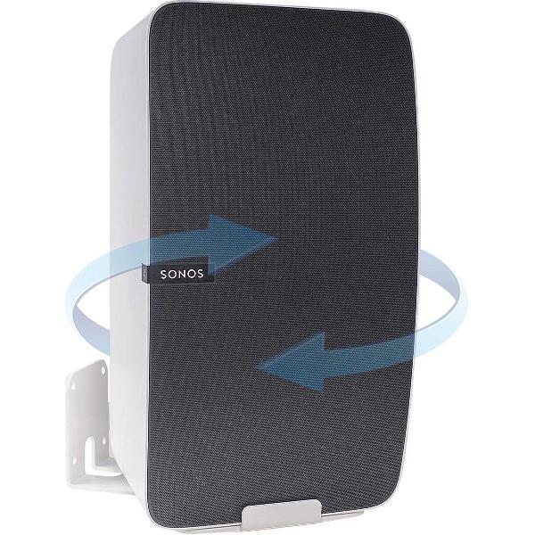 Vebos muurbeugel Sonos Play 5 gen 2 draaibaar wit - verticaal