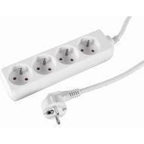 Techtube Pro - Stekkerdoos 4 voudig - Wit - 1.5 meter