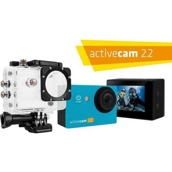 Overmax Sport Camera ActiveCam 2.2, waterdicht, Full HD-1080P met compleet accessoire pakket blauw
