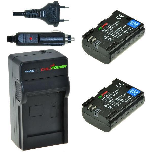 ChiliPower LP-E6N Canon Kit - Camera Batterij Set